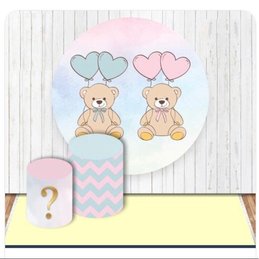 Party GENDER REVEAL Round Backdrop